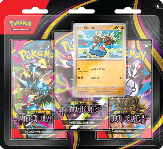 Pokemon Mega Evolution Pitch Black 3-Pack Blister Binacle