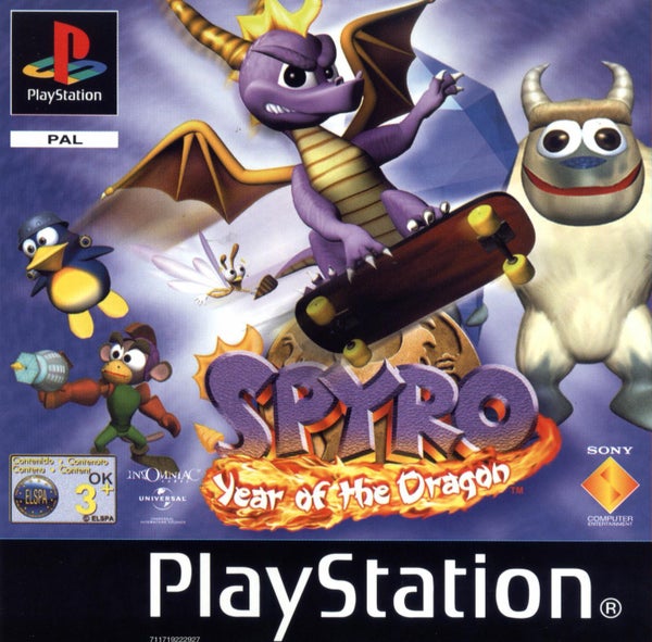 Spyro: Year of the Dragon PS1 (k&auml;ytetty)