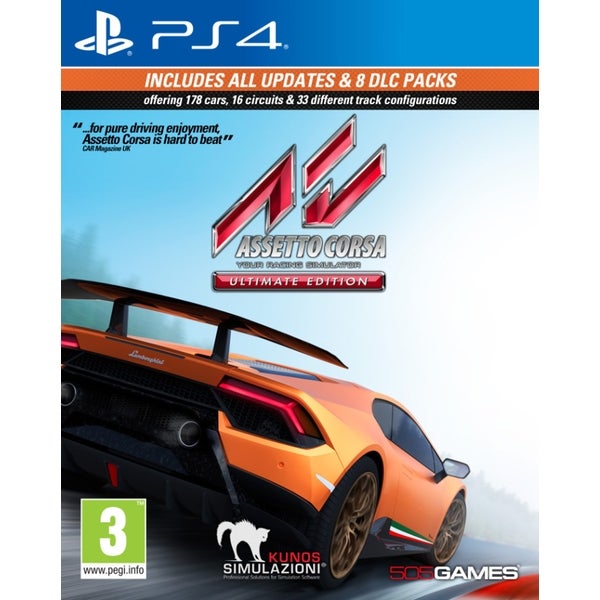Assetto Corsa Ultimate Edition PS4 pelin kansikuva